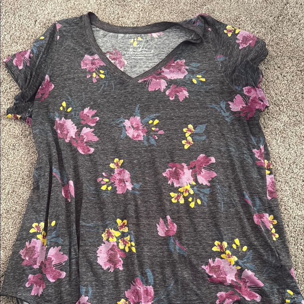 Torrid Gray Relaxed Short Sleeve T-Shirt